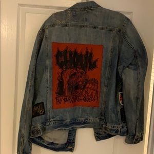Custom jean jacket with patches